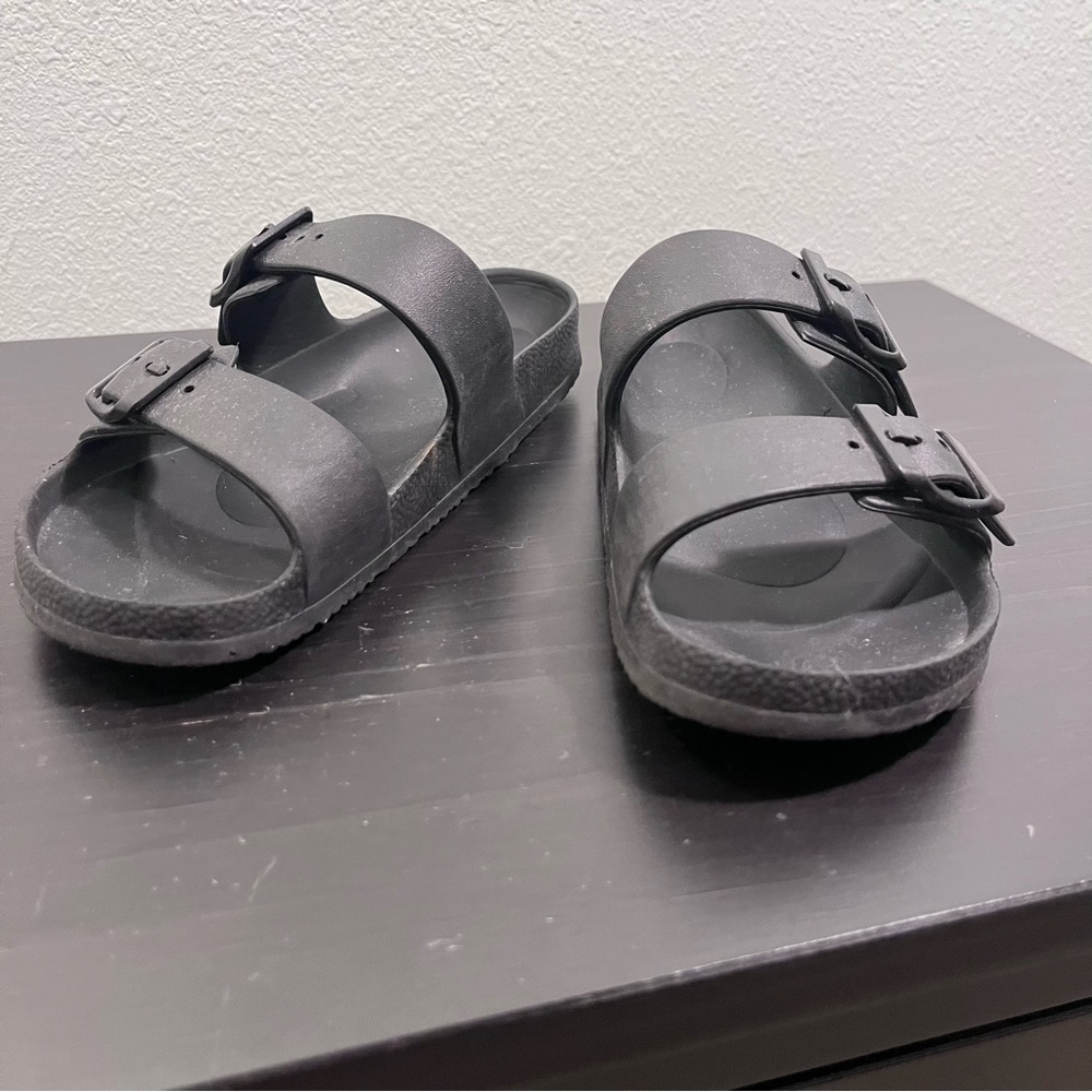 Black Double Strap Sandals (Birkenstock look alike) women’s size 7 adjustable - Picture 3 of 10